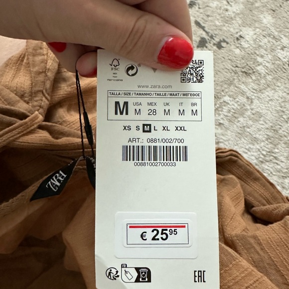 Zara Asymmetrical One Shoulder Wrap Halter Beaded Boho Top Size Medium NWT - Picture 8 of 8